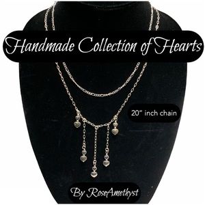 Collection of Hearts Necklace Handmade